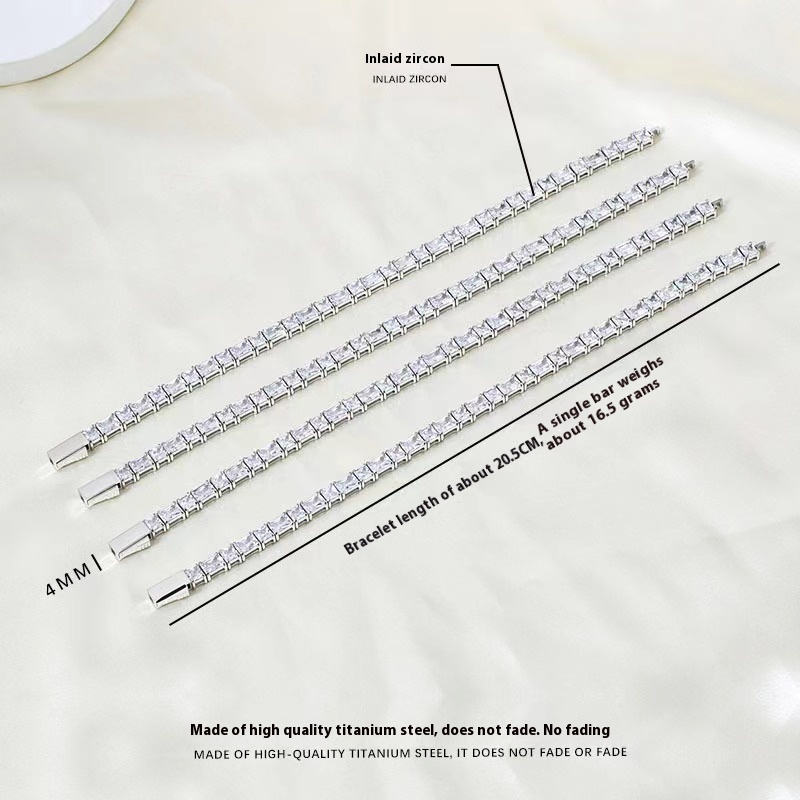 316l stainless steel tennis bracelet