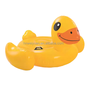 Barco de pato amarillo de dibujos animados, barco de natación, salvavidas grueso de PVC ecológico para niños, para piscina, fiesta, agua - Product Image 5