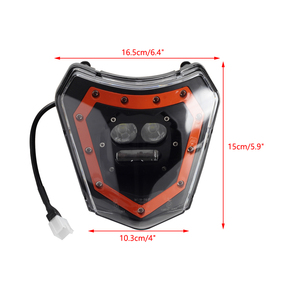 Motocross Dirt Bike LED E8 Phare Masque Carénage Couverture Pour Pour <span class=keywords><strong>690</strong></span> <span class=keywords><strong>Enduro</strong></span> <span class=keywords><strong>R</strong></span> <span class=keywords><strong>SMC</strong></span>-<span class=keywords><strong>R</strong></span> EXC SIX JOURS Phare Running Light Shell - Product Image 6