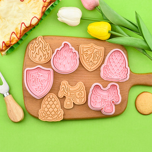 Moule à biscuits en plastique écologique de la série Dragon Magic, design 3D œuf de dragon flamboyant, <span class=keywords><strong>emporte</strong></span>-pièces imprimés DIY - Product Image 5