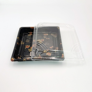 Bandeja Cuadrada <span class=keywords><strong>de</strong></span> Plástico para Sushi JY-81205, Caja <span class=keywords><strong>de</strong></span> Plástico Desechable para Sushi con Hoja Dorada, Caja <span class=keywords><strong>de</strong></span> Plástico para Pastel Mille-feuille - Product Image 5