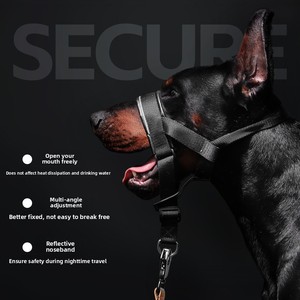 Muselière Réfléchissante Ajustable en Tissu pour <span class=keywords><strong>Chien</strong></span>, Anti-Morsure, Anti-Aboiement, pour l'Entraînement, pour Chiens <span class=keywords><strong>de</strong></span> Taille Moyenne à Grande - Product Image 2