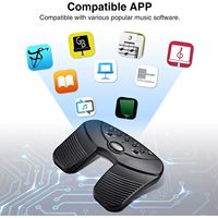 LEKATO Pédale sans fil rechargeable pour tourneur de pages Bluetooth pour iPad, tablettes, téléphones Android et iOS, instrument de musique