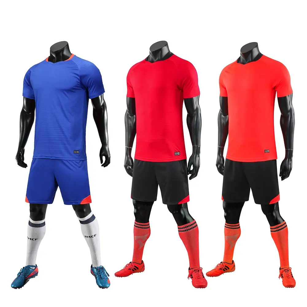 Bộ Bóng Đá In Trắng Moq Nhỏ Nhà Cung Cấp Áo Thun Thăng Hoa Phong Cách Mới Thể Thao Thanh Niên Camisa De Futebol Đồng Phục Bóng Đá Jersey