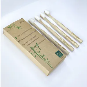 High Quality Mini Disposable 100% Biodegradable Compostable NANO BAMBOO TOOTHBRUSH For Home With Natural Eco-friendly Product