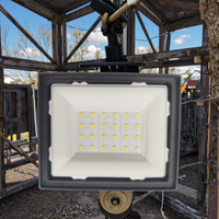 Projecteur LED extérieur haute luminosité SUNLE 10W en aluminium pour jardin et stade, étanche IP65, blanc chaud, réfléchissant, angle de faisceau de 120°