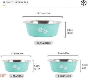 Nouveaux produits en gros : Bols pour chiens en acier inoxydable avec impression couleur, gamelles d'eau et de nourriture pour animaux de compagnie - Product Image 4