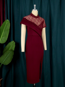 Abiti eleganti da <span class=keywords><strong>sera</strong></span> donna all'ingrosso taglie forti abbigliamento donna cena abito da <span class=keywords><strong>sera</strong></span> nero a spalla - Product Image 4