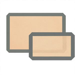 Tapis <span class=keywords><strong>de</strong></span> cuisson en silicone, lot <span class=keywords><strong>de</strong></span> 3, réutilisable, antiadhésif, sans BPA, sans <span class=keywords><strong>fibre</strong></span> <span class=keywords><strong>de</strong></span> <span class=keywords><strong>verre</strong></span>, plaque <span class=keywords><strong>de</strong></span> cuisson pour biscuits, pain, fournitures <span class=keywords><strong>de</strong></span> pâtisserie - Product Image 1