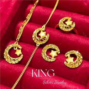 Ensemble de bijoux en argent King Silver, collier, boucles d'oreilles et bague, argent sterling 925, pour femmes, à porter tous les jours - Product Image 1