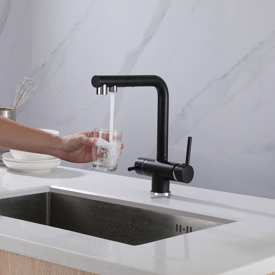Slide Design With Numbers black color 3 way pull-out two outlet hot and color low lead brass ...
