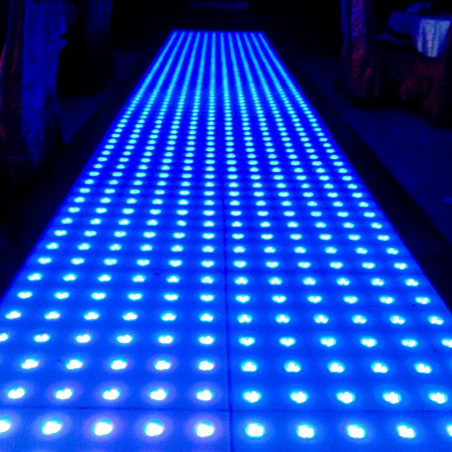 人気のアルミラミネートDMXスーパースリム1m * 1m LEDデジタルダンスフロアパーティーデコレーションイベントステージ用