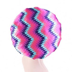 Bonnet de nuit imprimé motif africain double couche pour femme avec bande élastique en satin, idéal pour le quotidien et toutes les saisons - Product Image 6