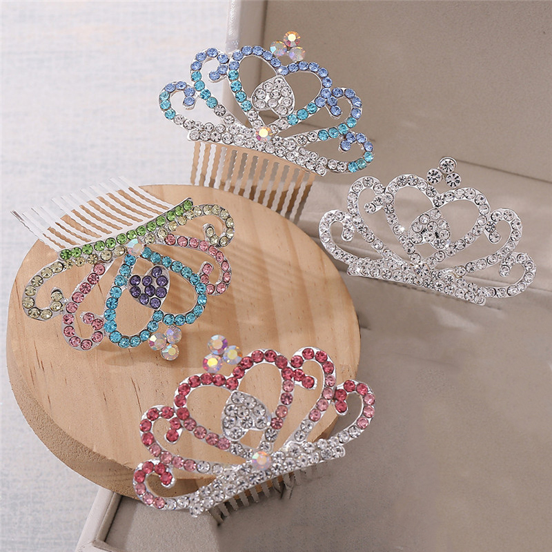 K002 Diamond Tiara Crown for Kids - Love Heart Shape Tiaras