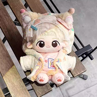 Poupée en coton Junhui Wen de 20 cm, adorable jouet en peluche, décoration d'ambiance, un cadeau surprise ravissant