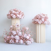 Magnifique Boule de Fleurs en Gypsophile Rose, Fausse en PE, pour Mariage, Décoration de Vitrine, Voitures, Cérémonies, Style Noël