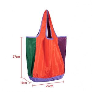 Custom Logo New Polyester Foldable Shopping Bag Eco Friendly Reusable Roll up Folding Grocery Tote Bag - Product Image 2