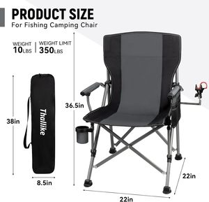 Chaise de camping pliable portable en gros avec porte-gobelet et sac de rangement – Mobilier d'extérieur pour le camping et la randonnée - Product Image 2