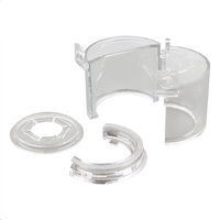 Cache-bouton de sécurité transparent à clé en PA de 22 mm à 30 mm pour boutons poussoirs d'urgence de verrouillage électrique M-Q07