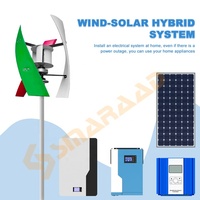 Système hybride éolien solaire Smaraad 1000w 3000w 50000w 10kw, générateur éolien vertical VAWT