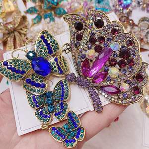 Broches en cristal de style mixte, papillon, fleur, mode, en vrac, pas cher, Dazgirl Red Lots - Product Image 5