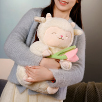 Peluche Otter Apaisante et Respirante pour Bébé, Motif Mouton Mignon Multicolore, Musique de Sommeil pour Apaiser et Calmer