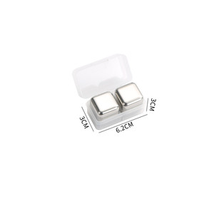 Boîte de rangement pour mini-glaçons réutilisables en acier inoxydable 304, pierres à whisky et à vin réfrigérantes - Product Image 6