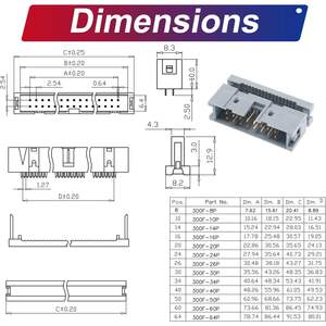 Tcenofoxy Flat Ribbon IDC Cable 16Pin 2.54mm Male to Female 30cm Length for FFC FPC Connectors B0DNJKWZPM - Product Image 4