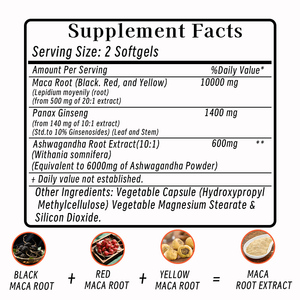 Gélules OEM ODM de Maca et Ashwagandha avec extrait de racine de Panax Ginseng pour aider à gérer le stress mental et physique - Product Image 5