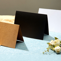 Carte de vœux pliante en papier, marque Huicai, kraft noir et blanc, double pliage, cartes d'invitation, impression couleur personnalisée pour mariage