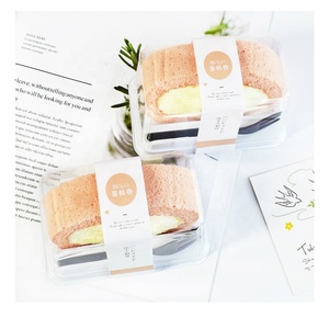 Pastry box High quality PET Plastic Food Containers Disposable Takeaway Dessert Cake Packaging Box