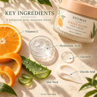 Crème Visage Coréenne Éclaircissante et Hydratante à la Vitamine C et à l'Acide Hyaluronique pour un Éclat Quotidien – Soin OEM Marque Privée