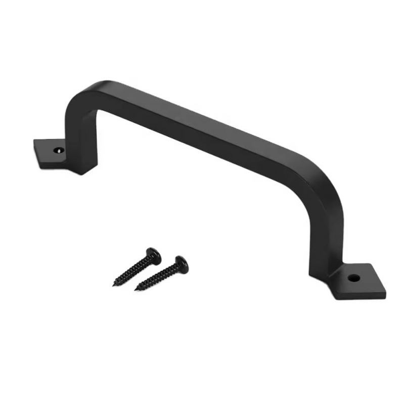 RHETECH Steel Solid Modern Design Door Pull Handle with Black Finish for Workshop & Hotel Use Ambidextrous Easy Installation