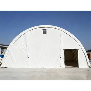 โรงเก็บของอุตสาหกรรมโครงสร้างเหล็กเดี่ยว PVC 650gsm พร้อมประตูม้วน สำหรับการเกษตรและการจัดเก็บยานพาหนะ - Product Image 2