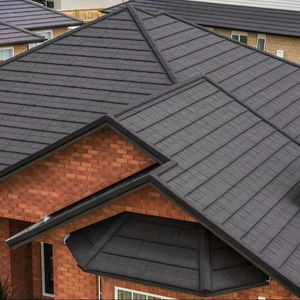 Tuiles de toiture en métal revêtues de pierre, résistantes à la chaleur, en forme de vagues, pour villa, entrepôt, atelier en extérieur - Product Image 2