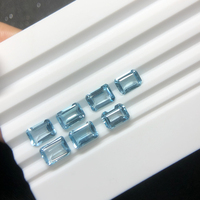 Pierre précieuse de topaze bleu ciel naturelle spacieuse en pierre de topaze émeraude pour la fabrication de bijoux