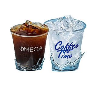 12-24oz High Toughness Crack Resistant Anti-deform Clear Premium Quality Custom Brand Logo Printed U-shaped PET <b>Plastic</b> <b>Cups</b> - Product Image 1