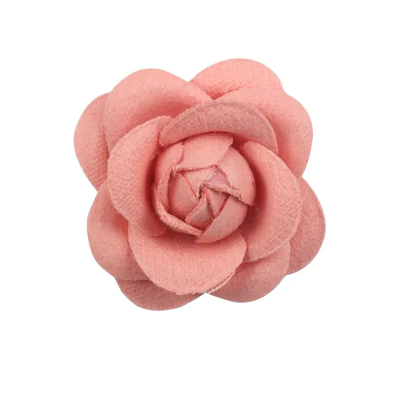 Produtos em alta para decoração de casamento DIY, flores em tecido artificial rosa pétala laminada de 4,5 cm, 2023