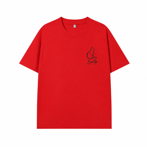 Camiseta Personalizada con Retrato <span class=keywords><strong>de</strong></span> Mascota Bordado, Arte Lineal Minimalista y Nombre Personalizado, Regalo para Amantes <span class=keywords><strong>de</strong></span> Mascotas - Product Image 4