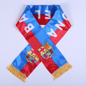 Écharpe de supporter de football avec logo personnalisé, impression numérique, polyester, écharpe à franges pour les fans de l'équipe nationale - Product Image 3