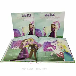 양장본 더스트 재킷과 반짝이를 가진 맞춤형 어린이 책 인쇄