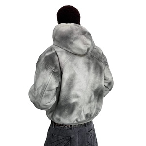 Veste matelassée unisexe style hip-hop américain, toile vintage délavée, coupe ample, gothique sombre, pour l'hiver - Product Image 2