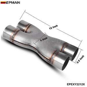 EPMAN Universal <span class=keywords><strong>Crossover</strong></span> x-pipe Dual 2.25 "/2.5"/3 "In/Out embout de silencieux en acier inoxydable 10 pièces/Carton - Product Image 5