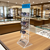Présentoir en acrylique personnalisé OEM pour lunettes de soleil, avec impression de logo, pour comptoir de vente au détail