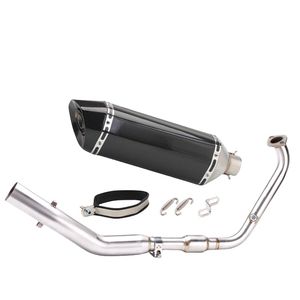 Sistema de Escape Completo para Motocicleta, Silenciador de Escape de Doble Capa con Tubo Redondo de 51 mm, Modificado para Motocicleta - Product Image 3