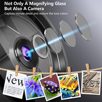 Screen Magnifying Glass with Photo and Video Recording Multifunctional Handheld Monocular Microscope 100X