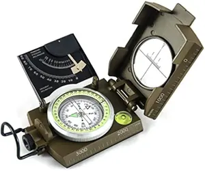 Groothandel Waterdichte Hoge Nauwkeurigheid Slagvast Metalen Kompas Survival Lensatic Waarneming Kompas