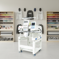 Machine à broder à tête unique 500*800, informatisée, 12/15 couleurs, multi-aiguilles, prix bas, haute qualité pour casquette/plat/vêtement