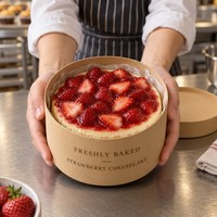 Tube en papier de qualité alimentaire de luxe avec logo personnalisé pour le cheesecake basque et les produits de boulangerie