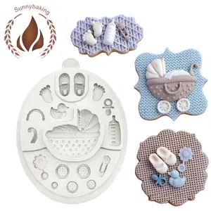 NEW Wholesale Custom Non-Stick 3D Baby Collection Baking Silicone Resin Mold Chocolate candy Cake Fondant Silicon Molds